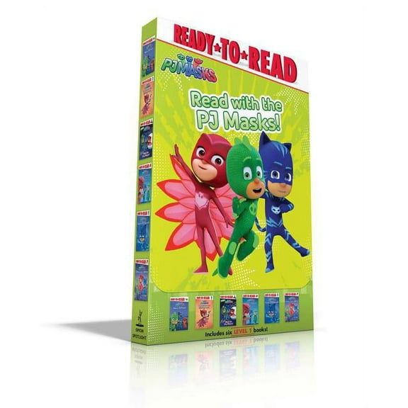 Pj Masks Read with the Pj Masks! (Boxed Set): Hero School; Owlette and the Giving Owl; Race to the Moon!; Pj Masks Save the Libra, (Paperback)