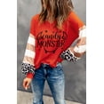thumbnail image 2 of ABPHQTO Camiseta de manga larga tejida con bloques de color Candy MONSTER para mujer, 2 of 5