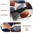 thumbnail image 6 of Navy Blue Burnt Orange Round Area Rug 4 FT, Non Slip Indoor Outdoor Rug, Botanical Abstract Palm Leaf Washable Soft Circular Carpet Non-Shedding Floor Mat for Coffee Table Nursery Foyer Balcony, 6 of 8