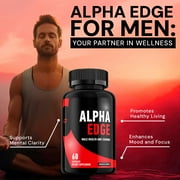 Alpha Edge for Men Dietary Supplement, AlphaEdge Male Formula Pills, 60 Capsules