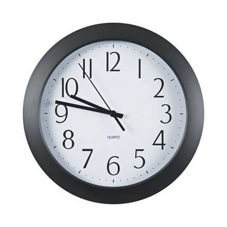 Whisper Quiet Clock, 12 Overall Diameter, Black Case, 1 Aa (sold Separately) | Bundle of 2 Each
