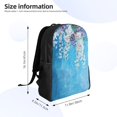 thumbnail image 4 of Easygdp Hanging Orchids Floral Blue Mochila Versátil y Elegante: Comodidad, Almacenaje y Durabilidad para la Universidad, Trabajo, Viajes y Uso Diario, 4 of 8