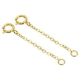 thumbnail image 1 of Unique Bargains 1 Inch S925 Silver Necklace Extender Gold Plated Chain Extenders Extension, Golden 2 Pack, 1 of 6
