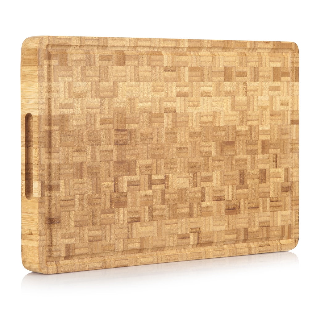 PROFESSIONAL Extra Large Bamboo Cutting Board/Butcher Block w/Juice