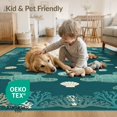 thumbnail image 4 of ODIKA 8'x10' Washable Area Rug Door Turtle Ocean Nautical Coral Reef Border Round Jellyfish for Living Room, Under Sectional, Family , Durable, Non-Slip, 4 of 7