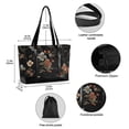 thumbnail image 2 of FORMRS Canvas Laptop Tote Bag for Women with 15.6" Computer Compartments Shoulder Handbag, Black Flowers, 2 of 7