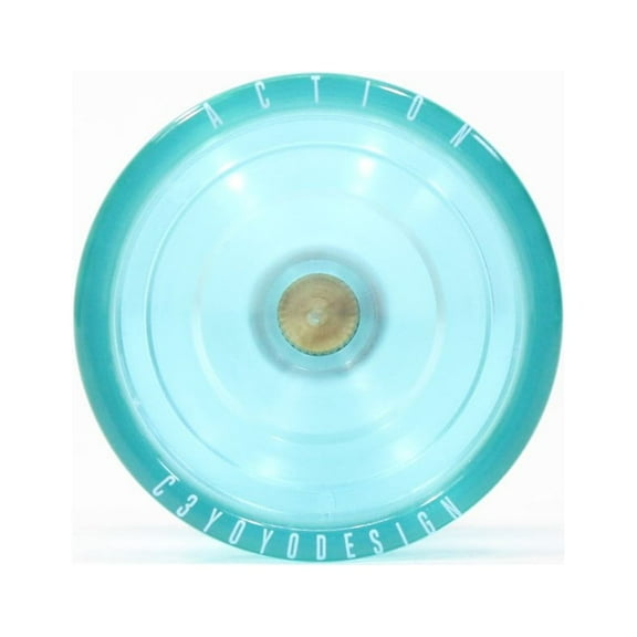 C3yoyodesign Action Yo-Yo - Plastic Fingerspin YoYo (Translucent Blue)
