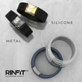 thumbnail image 5 of Rinfit Silicone Rings for Women & Men - Rubber Wedding Bands for Couples - Black, Gunmetal Gray and Rose Gold, 5 of 8