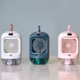 thumbnail image 4 of Bewildely Aire acondicionado Ventilador Enfriador USB Ventilador eléctrico Aerosol giratorio 3 Velocidad Ajustable Ventilador Mini Electrodomésticos Verde, 4 of 6