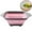 Pink, variant on Bxaolu Colander Strainer, Over the Sink Colander, Silicone Kitchen Sink Strainer, Foldable Large Colander Basket to Wash Vegetable, Fruit, Gray