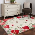 thumbnail image 3 of 4'x6' Area Rugs, Valentine's Day Love Heart Indoor Outdoor Area Rug for Living Room Bedroom, Rustic Eucalyptus Love Heart Washable Bathroom Rugs Kitchen Floor Carpet Mats Home Decor Aesthetic, 3 of 8