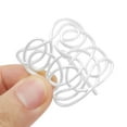 thumbnail image 4 of Unique Bargains 1 Pc Ponytail Buckle Hair Clip Rectangular Lines Hair Ponytail Cuff for Women Silver Tone White, 4 of 5