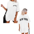 thumbnail image 1 of Fiudx Ofertas Flash Artículos En Oferta Moda Mujer Casual Cuello Redondo Impresión Blusa Manga Corta Camiseta Verano Tops, 1 of 6