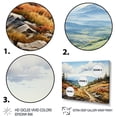 thumbnail image 3 of Designart "Vista Vista in Beige Blue Mountains" Landscapes Floater Framed Wall Art Print, 3 of 7