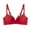 Red, variant on Womens 3/4 Steel Ring French Underwear Big Open Back Beautiful Back U Shaped Bra Summer Ultra Thin Bud Bra Womens Push Up Bras