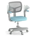thumbnail image 1 of Costway Kids Desk Chair Children Study Chair with Adjustable Height, Armrest & Footrest Blue, 1 of 10