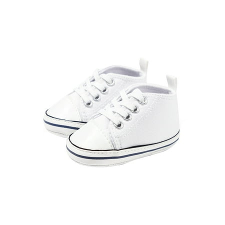 

Baby Canvas Crib Shoes Boy Girl Solid Sneaker Newborn Infant Cotton Soft Anti-Slip Sole