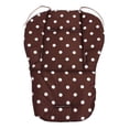 thumbnail image 1 of Asiento Cochecito para Bebé Cojín para Silla Paseo Alfombrilla Algodón Punto Blanco Marrón, 1 of 6