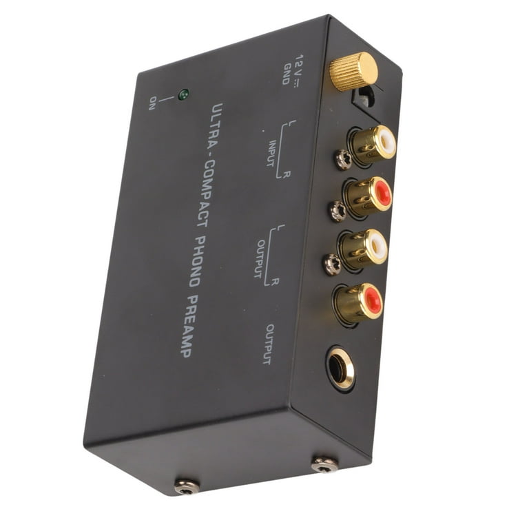Preamplificatore Giradischi - Mini Phono Preamp, Basso Rumore, Alimentazione 12V, Per Vinile