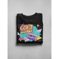 thumbnail image 3 of 90's Party Cassette Sweatshirt Women -Image by Shutterstock, Female x-Large, 3 of 4