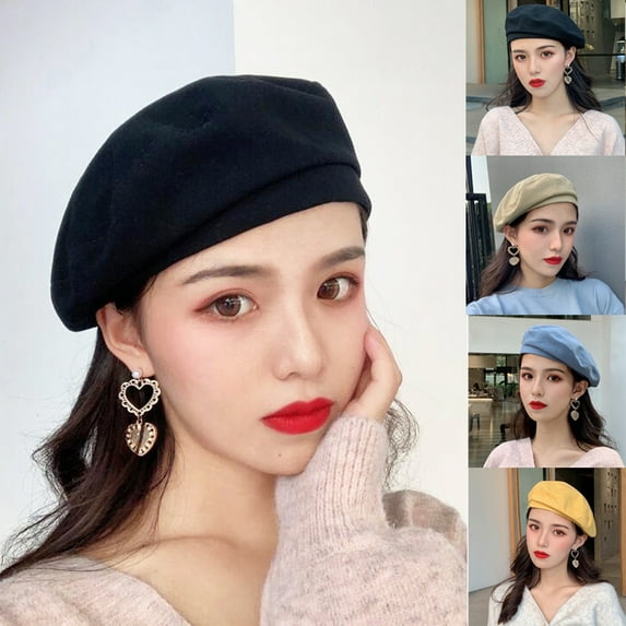 Happy Date Womens Cloth Beret Hat Artist Beret French Style Painter Cap Summer Spring Sun Hat for Teen Girls
