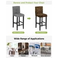 thumbnail image 3 of Leopard Bar Stool Covers Set of 4, Brown Vintage Leopard Print Stretch Washable Bar Chair Covers with Backs, Removable Pub Counter Height Chair Cover for Kitchen Dining Room Cafe, 3 of 7
