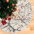 thumbnail image 6 of Ryvnso Christmas Tree Skirt Winter Cherry Floral Xmas Tree Skirts Ornament Home Decorations 35.4", 6 of 6