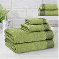 thumbnail image 6 of GLAMBURG Ultra Soft 6 Pack Cotton Towel Set, Contains 2 Bath Towels 28x55 inch, 2 Hand Towels 16x24 inch & 2 Wash Coths 12x12 inch, Compact Lightweight Quickdry Towel Set for Everyday use- Kiwi Green, 6 of 8