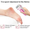 thumbnail image 2 of 13 in 1 Electric Foot Scrubber to Remove Dead Skin with 3 Roller Heads 2 Speed & Battery Display for Pedicure Kit,Pink, 2 of 7