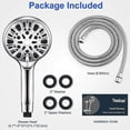 thumbnail image 5 of Hand Shower Shower Head 9 Modes And 2 Meter Hose - Bathroom Showers Water Saving And Flexible Shower Head / Low Water Pressure / Chrome, 5 of 5