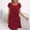*Wine, variant on ClodeEU Women's Round Neck Ruffle Sleeve Tiered Mini Dress, Casual Solid Color Shift Dress Black,Women's Plus L