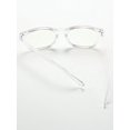 thumbnail image 3 of 1pair Unisex Pc Clear Square Framed Anti-blue Ray Flat Glasses For Decor And Office / Reading Use, 3 of 5