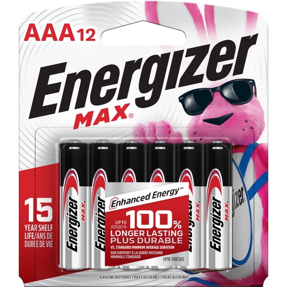 Energizer MAX AAA Batteries (12 Pack), Triple A Alkaline Batteries