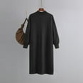 thumbnail image 1 of DecSea Robe Chandail à Manches Longues Tendance Automne 2024 pour Femmes Col Rond Tricot Côtelé Mini Robe, 1 of 3