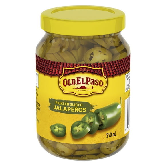 Old El Paso Pickled Sliced Jalapeños, Canned Jalapeños, 250 ml, 250 mL