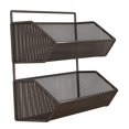thumbnail image 2 of GROWTH TANK Double Layer Storage Basket Sturdy Hanging Fruit Basket for Kitchen Cabinets, 2 of 9