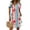 Red, variant on Women's 4th of July 250th Anniversary Patriotic Dress Short Sleeve Button Neck Printed Pattern Relaxed Fit Summer Holiday Style Casual Independence Day USA Flag Daily Wear Blue L