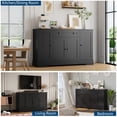 thumbnail image 6 of TROPOW Sideboard Buffet Cabinet with Storage, Modern Wooden Credenza Storage Cabinet with Drawer and 4 Doors, Freestanding Coffee Bar for Living Room, Kitchen, Dining Room, 6 of 7