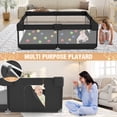 thumbnail image 6 of Babyeap Baby Playpen With Mat,50"x50"Play Pen for Babies and Toddlers,Play Yard With Gate for Indoor Outdoor,Black, 6 of 7