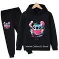thumbnail image 3 of Conjunto de sudaderas con capucha y pantalones de punto para niños y niñas, moda infantil, jerseys de punto, ropa, 2024, 3 of 5