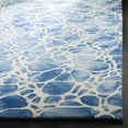 thumbnail image 3 of SAFAVIEH Dip Dye Eleanora Distressed Wool Area Rug, Ivory/Blue, 5' x 8', 3 of 7