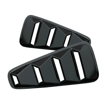Ford Mustang Side Window Spec-D Tuning For 2002-2014 Ford Mustang Rear Side Window Slotted Louver 2005 2006 2007 2008 2009 2010 2011 2012 2013 2014 ()