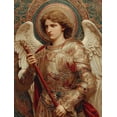 thumbnail image 1 of Qisvanset Archange Michael Armure Ornée Impression sur Toile 15,75 X 11,81 Pouces, 1 of 8
