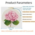 thumbnail image 2 of Hydrangea Flower Easy Stamped Cross Stitch Kits for Beginners with Hoop Simple Patterns 11CT Counted Embroidery Needlepoint Crafts Arts for DIY Enthusiasts and Home Decor 26x26cm, 2 of 8