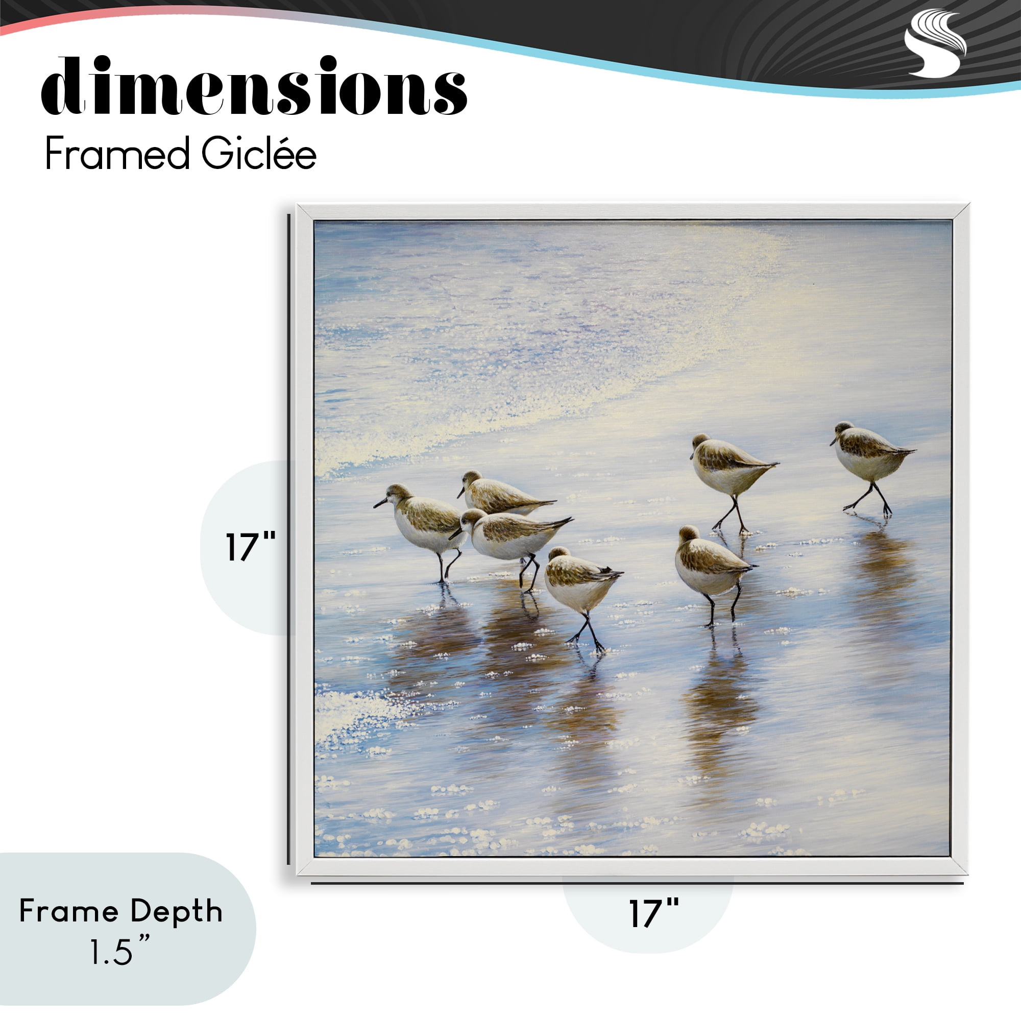 Stupell Industries Sand Dancers on Shore White Framed Giclee Art, design by Bruce Nawrocke