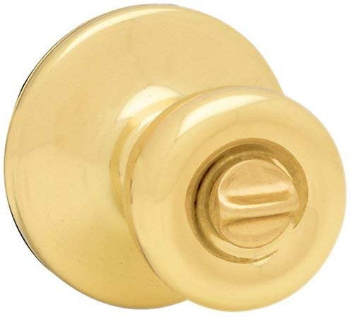 Kwikset 300T 3 CP RCL RCS BBPKG Tylo Bed/Bath Knob in Polished Brass