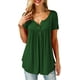 thumbnail image 1 of Camisetas Henley de manga corta para mujer con volantes, túnica informal, color sólido Xemadio CJWUS-4458, 1 of 5
