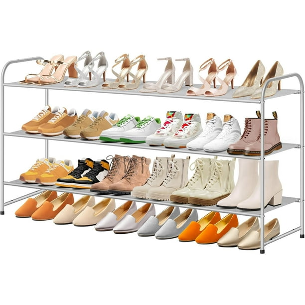 Estante para Zapatos MISSLO Largo de 3 Niveles para Almacenamiento de 24 Pares en el Clóset