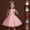Pink, variant on Gunia Flower Little Girl Dresses For Wedding Sleeveless Kids Summer Fashion Butterfly Printed Tulle Skirt Princess Puffy Formal Pink Dress For Girls 3-9 Years