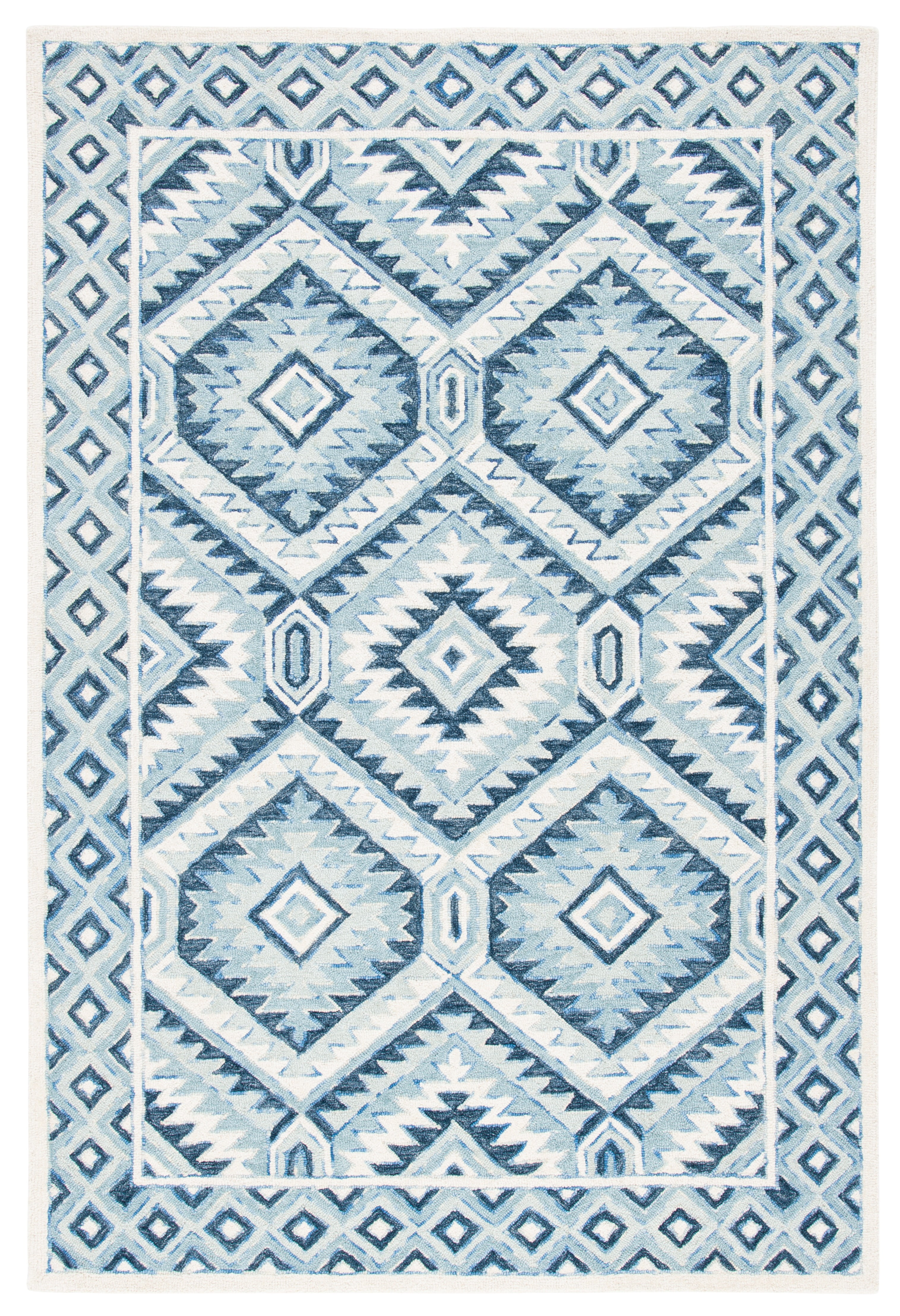 Safavieh Metro Dederick Medallion Area Rug, Blue/Ivory, 8' x 10'